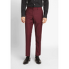 Tiavllya Fashion 2 Pieces Mens Burgundy Suit Flat Peak Lapel Tuxedos For Wedding (Blazer+Pants)