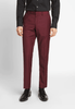 Tiavllya Fashion 2 Pieces Mens Burgundy Suit Flat Peak Lapel Tuxedos For Wedding (Blazer+Pants)
