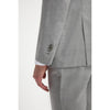 Tiavllya Fashion 2 Pieces Mens Silver Suit Flat Peak Lapel Tuxedos For Wedding (Blazer+Pants)