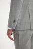 Tiavllya Fashion 2 Pieces Mens Silver Suit Flat Peak Lapel Tuxedos For Wedding (Blazer+Pants)