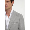 Tiavllya Fashion 2 Pieces Mens Silver Suit Flat Peak Lapel Tuxedos For Wedding (Blazer+Pants)