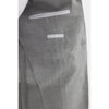 Tiavllya Fashion 2 Pieces Mens Silver Suit Flat Peak Lapel Tuxedos For Wedding (Blazer+Pants)