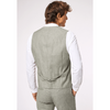 Tiavllya Fashion 2 Pieces Mens Stripe Suit Flat V Neck Vest Suit For Wedding (Vest + Pants)