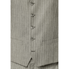 Tiavllya Fashion 2 Pieces Mens Stripe Suit Flat V Neck Vest Suit For Wedding (Vest + Pants)