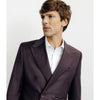 Tiavllya Fashion 2 Pieces Mens Suit Flat Double Breasted Tuxedos For Wedding (Blazer+Pants)