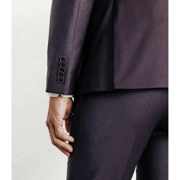 Tiavllya Fashion 2 Pieces Mens Suit Flat Double Breasted Tuxedos For Wedding (Blazer+Pants)