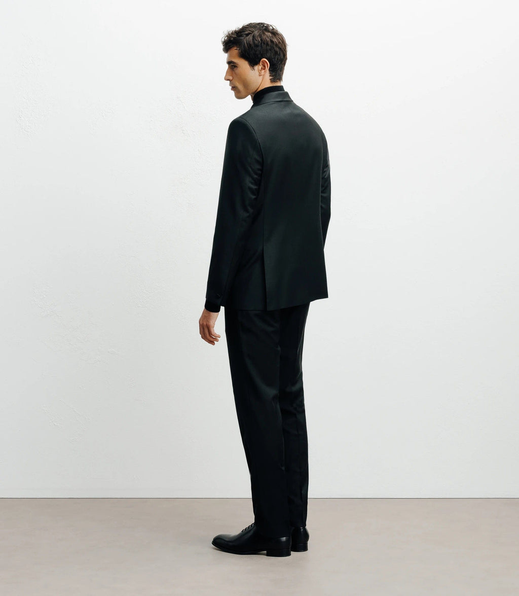 Tiavllya Fashion 2 Pieces Mens Suit Flat Double Breasted Tuxedos For Wedding (Blazer+Pants)