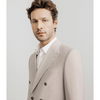 Tiavllya Fashion 2 Pieces Mens Suit Flat Double Breasted Tuxedos For Wedding (Blazer+Pants)