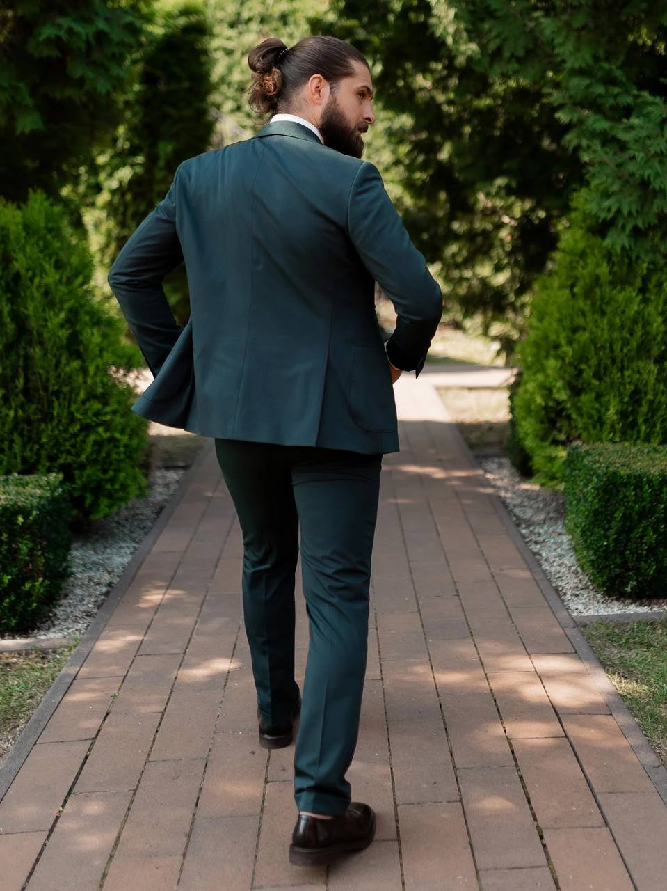 Tiavllya Fashion 2 Pieces Mens Suit Flat Double Breasted Tuxedos For Wedding (Blazer+Pants)