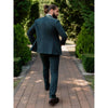 Tiavllya Fashion 2 Pieces Mens Suit Flat Double Breasted Tuxedos For Wedding (Blazer+Pants)