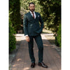 Tiavllya Fashion 2 Pieces Mens Suit Flat Double Breasted Tuxedos For Wedding (Blazer+Pants)