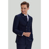 Tiavllya Fashion 2 Pieces Mens Suit Flat Double Breasted Tuxedos For Wedding (Blazer+Pants)