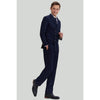 Tiavllya Fashion 2 Pieces Mens Suit Flat Double Breasted Tuxedos For Wedding (Blazer+Pants)
