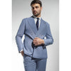 Tiavllya Fashion 2 Pieces Mens Suit Flat Double Breasted Tuxedos For Wedding (Blazer+Pants)