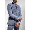 Tiavllya Fashion 2 Pieces Mens Suit Flat Double Breasted Tuxedos For Wedding (Blazer+Pants)