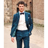 Tiavllya Fashion 2 Pieces Mens Suit Flat Double Breasted Tuxedos For Wedding (Blazer+Pants)