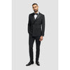 Tiavllya Fashion 2 Pieces Mens Suit Flat Double Breasted Tuxedos For Wedding (Blazer+Pants)