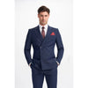 Tiavllya Fashion 2 Pieces Mens Suit Flat Double Breasted Tuxedos For Wedding (Blazer+Pants)