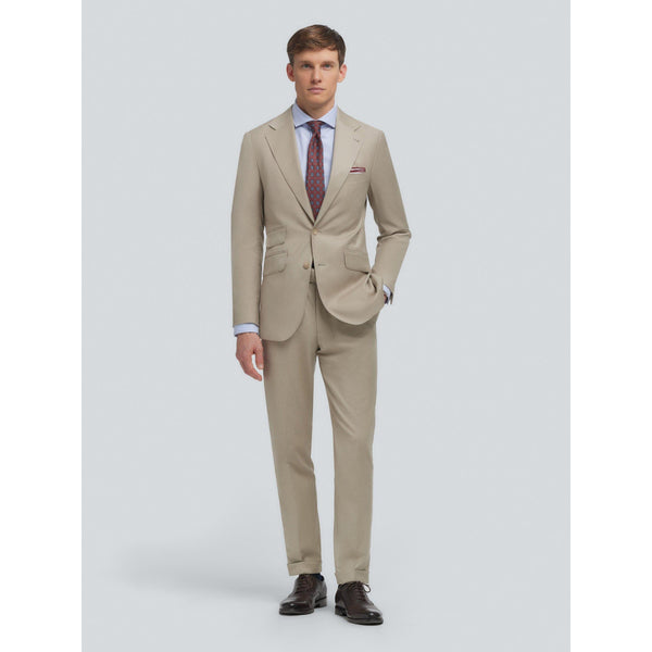 Tiavllya Fashion 2 Pieces Mens Suit Flat Notch Lapel Tuxedos For Wedding (Blazer+Pants)