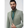 Tiavllya Fashion 2 Pieces Mens Suit Flat Notch Lapel Tuxedos For Wedding (Blazer+Pants)
