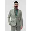 Tiavllya Fashion 2 Pieces Mens Suit Flat Notch Lapel Tuxedos For Wedding (Blazer+Pants)