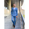 Tiavllya Fashion 2 Pieces Mens Suit Flat Peak Lapel Double Breasted Tuxedos For Wedding (Blazer+Pants)