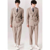 Tiavllya Fashion 2 Pieces Mens Suit Flat Peak Lapel Double Breasted Tuxedos For Wedding (Blazer+Pants)