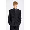 Tiavllya Fashion 2 Pieces Mens Suit Flat Peak Lapel Double Breasted Tuxedos For Wedding (Blazer+Pants)