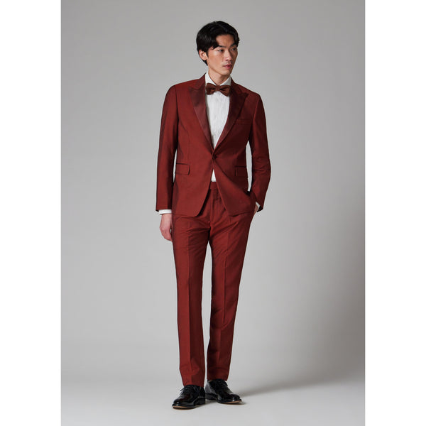 Tiavllya Fashion 2 Pieces Mens Suit Flat Peak Lapel Tuxedos (Blazer+Pants)