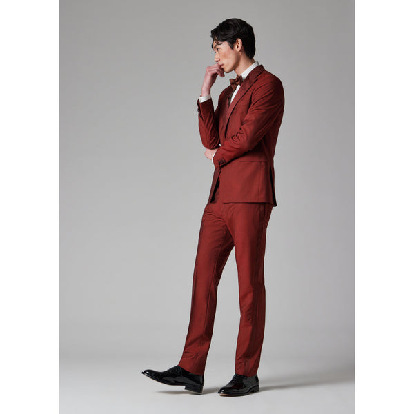 Tiavllya Fashion 2 Pieces Mens Suit Flat Peak Lapel Tuxedos (Blazer+Pants)