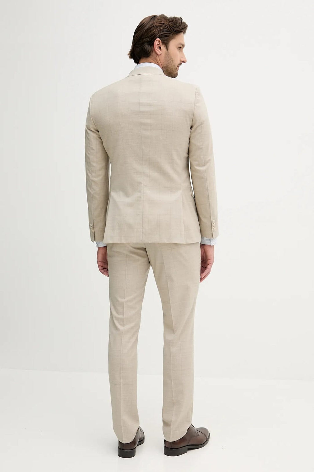 Tiavllya Fashion 2 Pieces Mens Suit Flat Peak Lapel Tuxedos (Blazer+Pants)