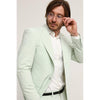 Tiavllya Fashion 2 Pieces Mens Suit Flat Peak Lapel Tuxedos For Wedding (Blazer+Pants)