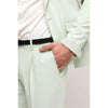 Tiavllya Fashion 2 Pieces Mens Suit Flat Peak Lapel Tuxedos For Wedding (Blazer+Pants)