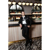 Tiavllya Fashion 2 Pieces Mens Suit Flat Peak Lapel Tuxedos For Wedding (Blazer+Pants)