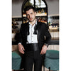 Tiavllya Fashion 2 Pieces Mens Suit Flat Peak Lapel Tuxedos For Wedding (Blazer+Pants)