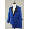 Tiavllya Fashion 2 Pieces Mens Suit Flat Peak Lapel Tuxedos For Wedding (Blazer+Pants)