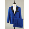 Tiavllya Fashion 2 Pieces Mens Suit Flat Peak Lapel Tuxedos For Wedding (Blazer+Pants)
