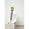 Tiavllya Fashion 2 Pieces Mens Suit Flat Peak Lapel Tuxedos For Wedding (Blazer+Pants)