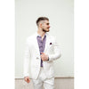 Tiavllya Fashion 2 Pieces Mens Suit Flat Peak Lapel Tuxedos For Wedding (Blazer+Pants)