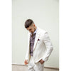 Tiavllya Fashion 2 Pieces Mens Suit Flat Peak Lapel Tuxedos For Wedding (Blazer+Pants)