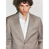 Tiavllya Fashion 2 Pieces Mens Suit Flat Peak Lapel Tuxedos For Wedding (Blazer+Pants)