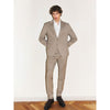 Tiavllya Fashion 2 Pieces Mens Suit Flat Peak Lapel Tuxedos For Wedding (Blazer+Pants)