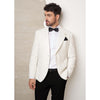 Tiavllya Fashion 2 Pieces Mens Suit Flat Peak Lapel Tuxedos For Wedding (Blazer+Pants)