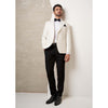 Tiavllya Fashion 2 Pieces Mens Suit Flat Peak Lapel Tuxedos For Wedding (Blazer+Pants)
