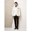 Tiavllya Fashion 2 Pieces Mens Suit Flat Peak Lapel Tuxedos For Wedding (Blazer+Pants)