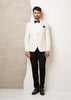 Tiavllya Fashion 2 Pieces Mens Suit Flat Peak Lapel Tuxedos For Wedding (Blazer+Pants)