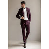 Tiavllya Fashion 2 Pieces Mens Suit Flat Peak Lapel Tuxedos For Wedding (Blazer+Pants)