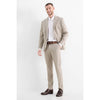 Tiavllya Fashion 2 Pieces Mens Suit Flat Peak Lapel Tuxedos For Wedding (Blazer+Pants)