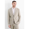 Tiavllya Fashion 2 Pieces Mens Suit Flat Peak Lapel Tuxedos For Wedding (Blazer+Pants)