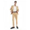 Tiavllya Fashion 2 Pieces Mens Suit Flat Peak Lapel Tuxedos For Wedding (Blazer+Pants)